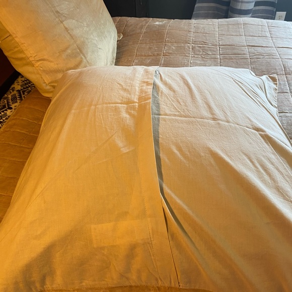 West Elm soft, velvet quilt comforter with matching shams - Picture 7 of 10